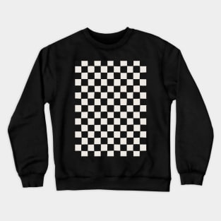 Check Pattern Black & Off White Crewneck Sweatshirt